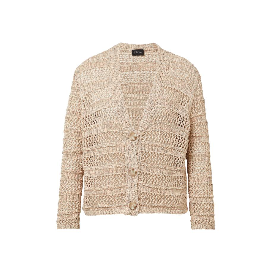 s.Oliver BLACK LABEL s.Oliver BLACK LABEL Gebreid vest beige gemêleerd -