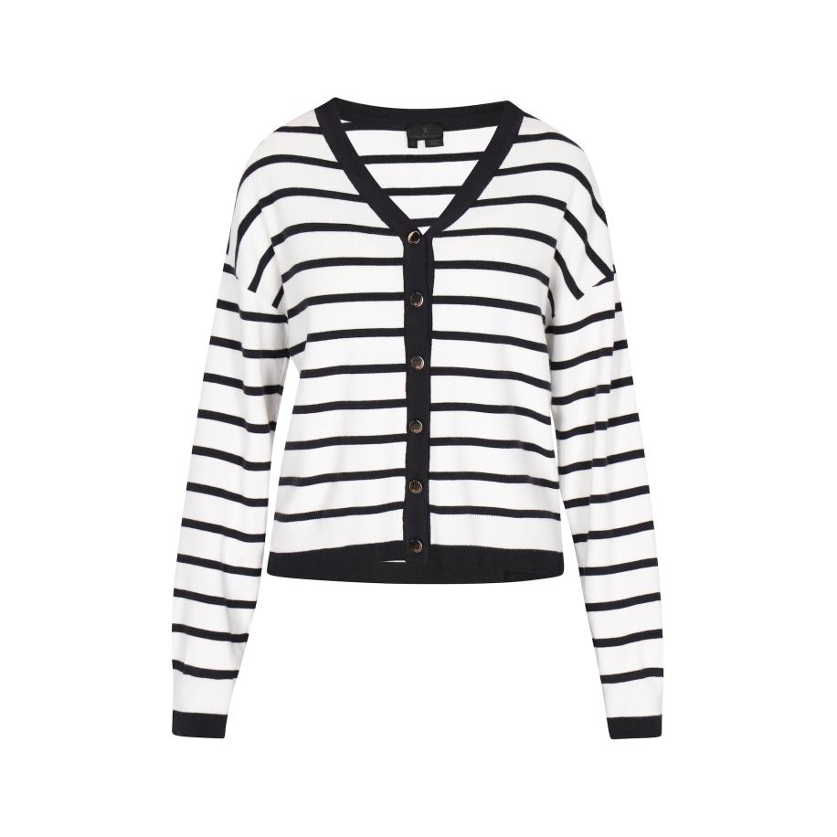 DreiMaster DreiMaster Klassik Gebreid vest zwart / wit -