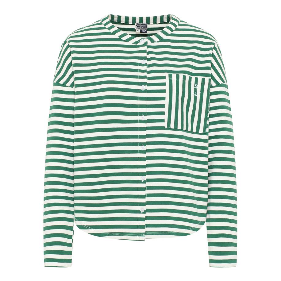 DreiMaster DreiMaster Maritim Sweatvest grasgroen / natuurwit -