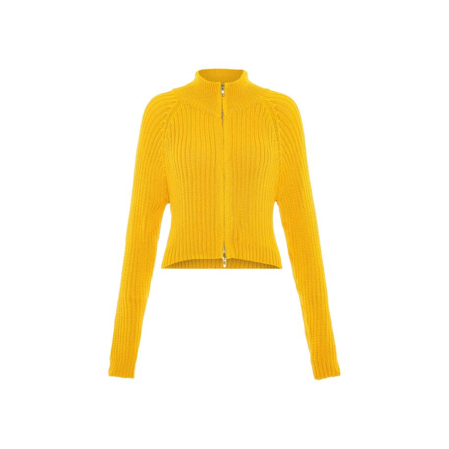 Libbi Libbi Gebreid vest geel -