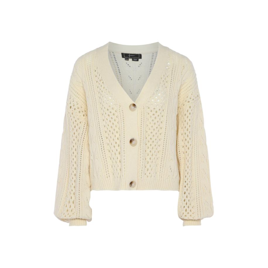 Faina faina Gebreid vest beige -