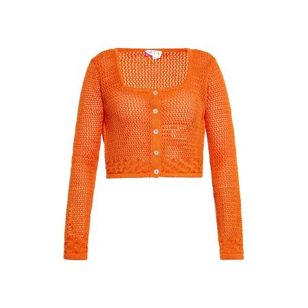 IZIA IZIA Gebreid vest oranje