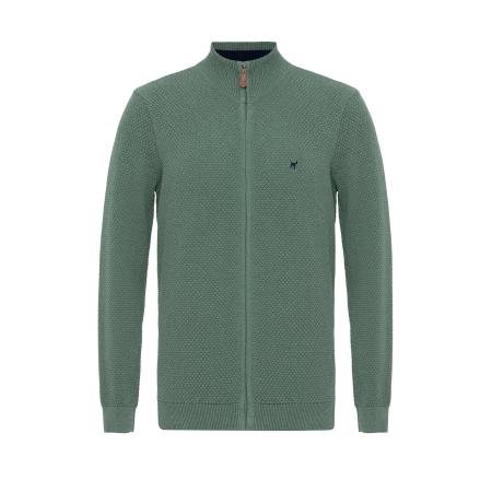 Williot Williot Gebreid vest grijs / groen gemêleerd