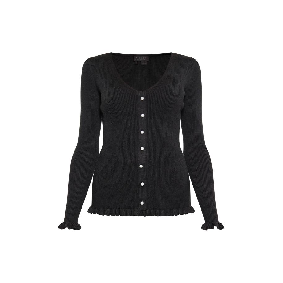 NAEMI NAEMI Gebreid vest zwart -