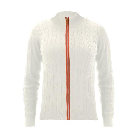 Giorgio di Mare Giorgio di Mare Gebreid vest ecru / oranje