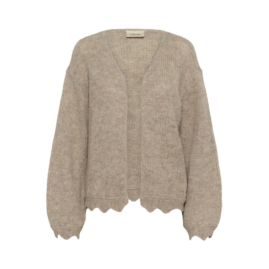 Cream Cream Gebreid vest Niso beige gemêleerd -