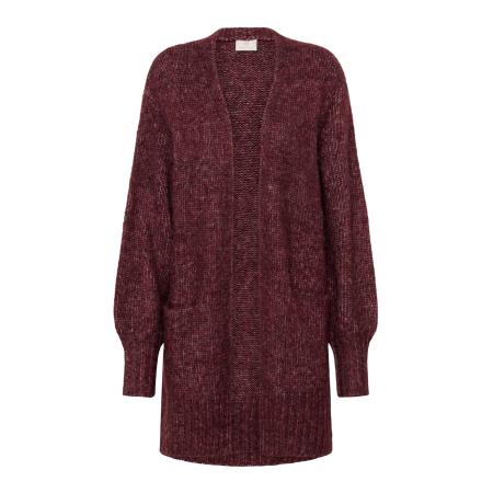 Kaffe Kaffe Gebreid vest KAtrina wijnrood
