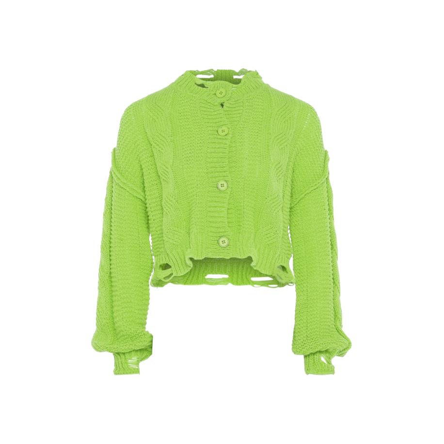 MYMO MYMO Gebreid vest limoen -