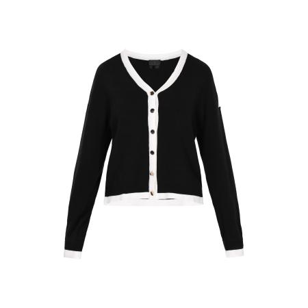 DreiMaster DreiMaster Klassik Gebreid vest zwart / wit