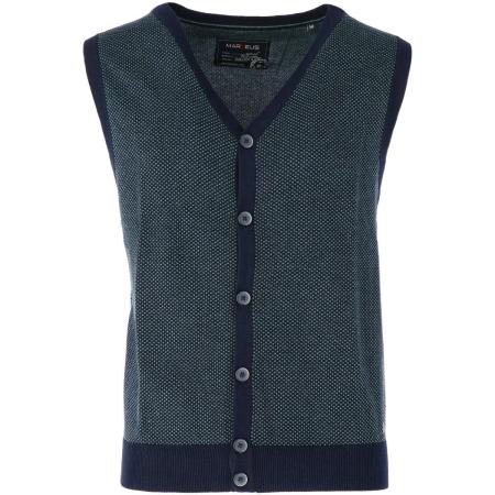 Marvelis Casual Gebreid vest grijs-groen, Melange