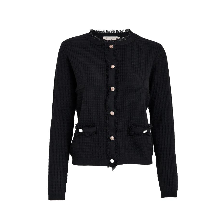 Peppercorn Peppercorn Gebreid vest Jacobe zwart -