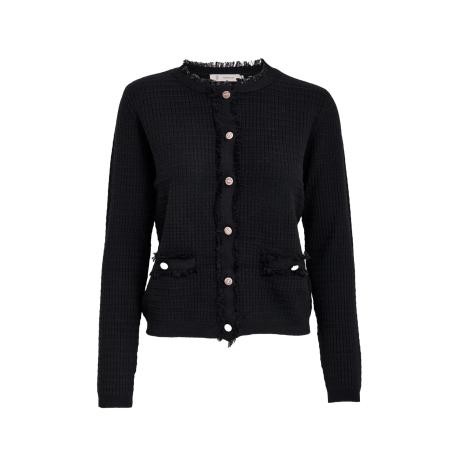 Peppercorn Peppercorn Gebreid vest Jacobe zwart