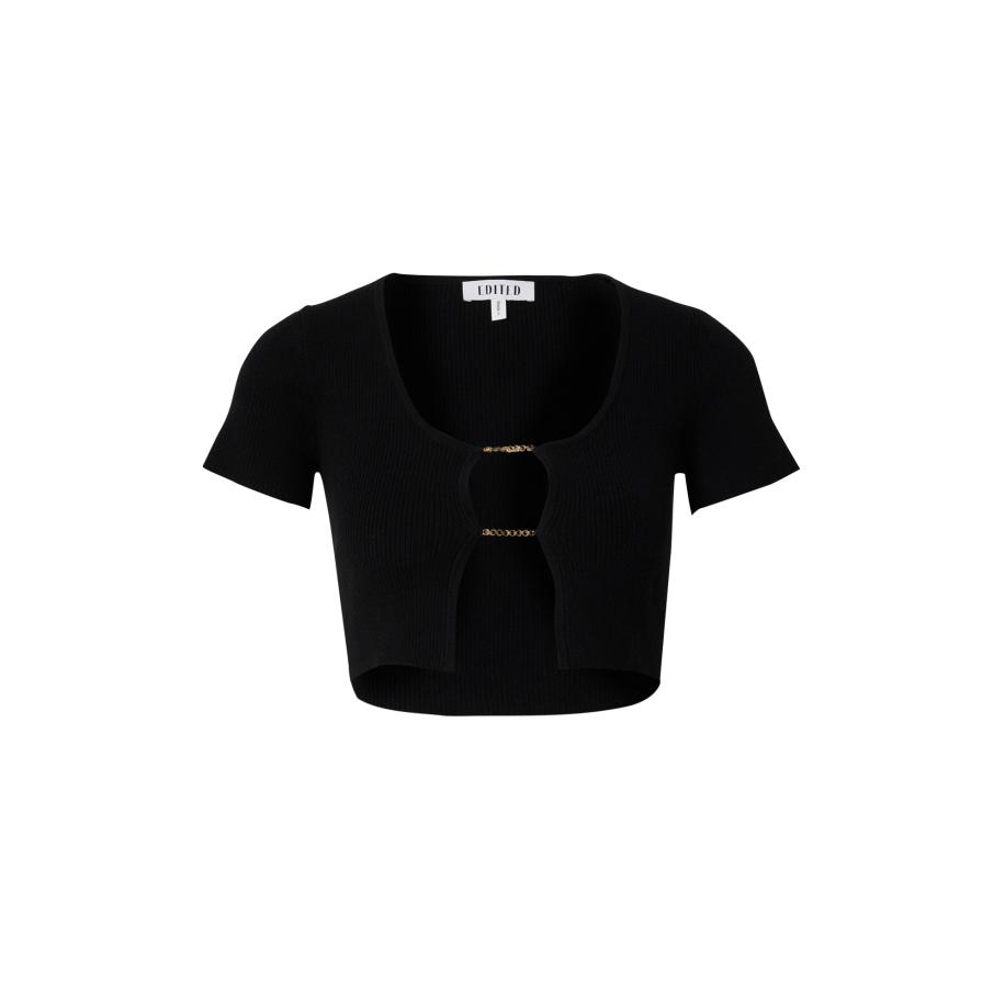 EDITED EDITED Gebreid vest Maggie zwart -