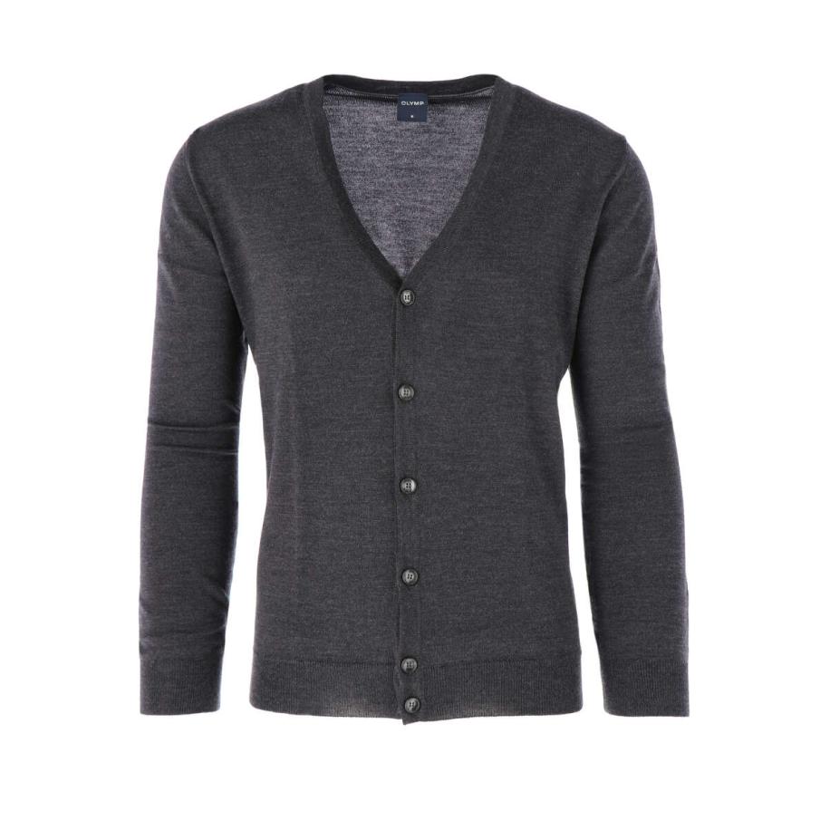 OLYMP Casual Cardigan grafiet, Effen Multicolor