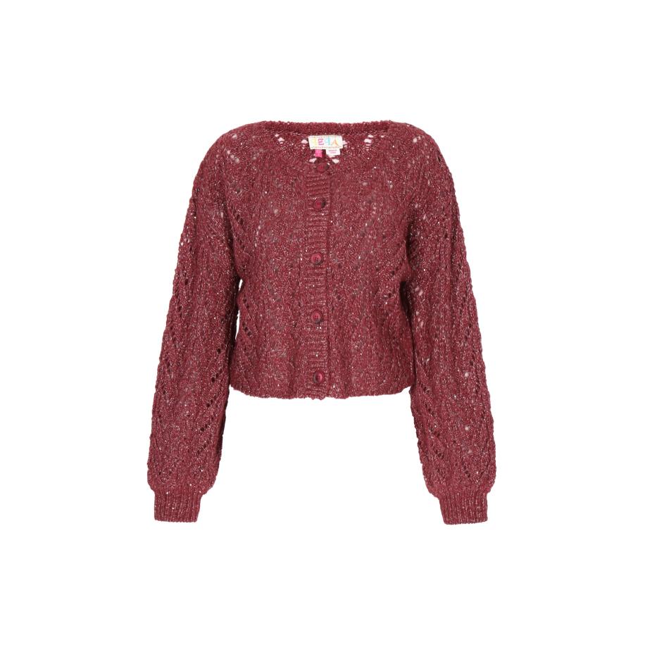 IZIA IZIA Gebreid vest bourgogne -