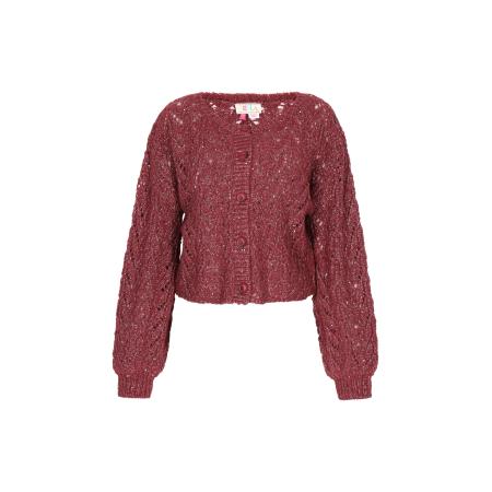 IZIA IZIA Gebreid vest bourgogne