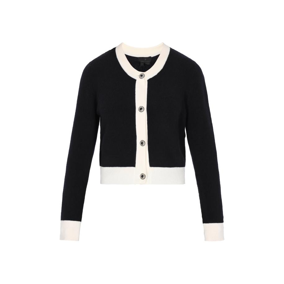 DreiMaster DreiMaster Klassik Gebreid vest Classic Look navy / wit -