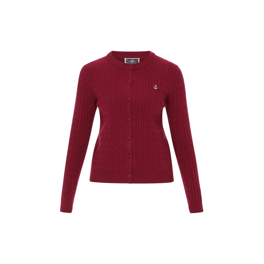 DreiMaster DreiMaster Maritim Gebreid vest wijnrood -