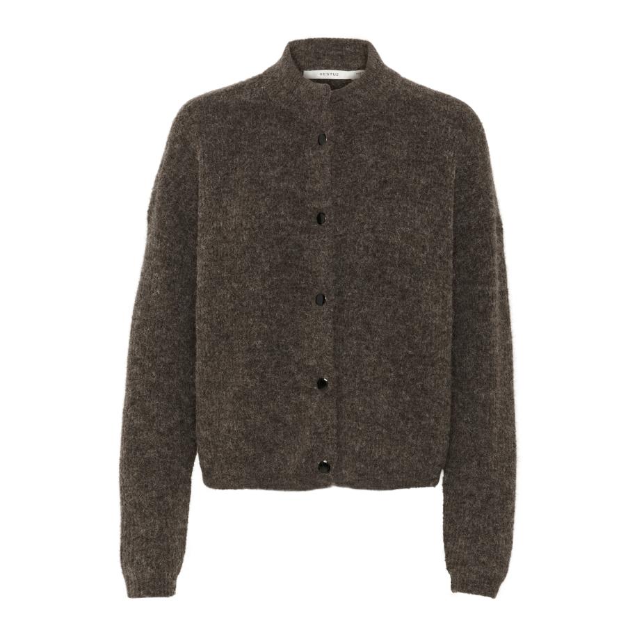 Gestuz Gestuz Gebreid vest AlphaGZ chocoladebruin -