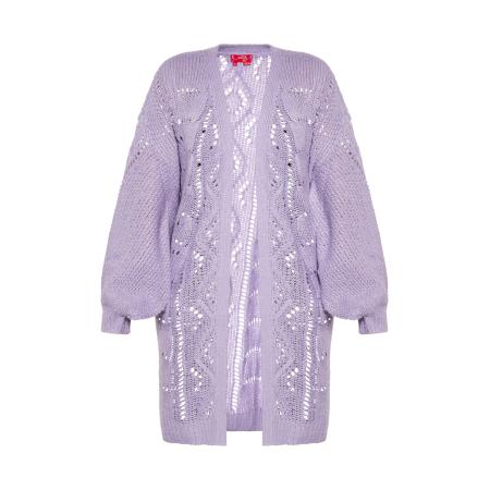 Swirly swirly Gebreid vest lavendel