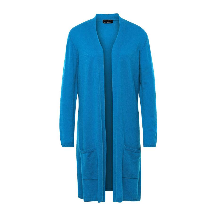 Goldner Goldner Gebreid vest azuur -