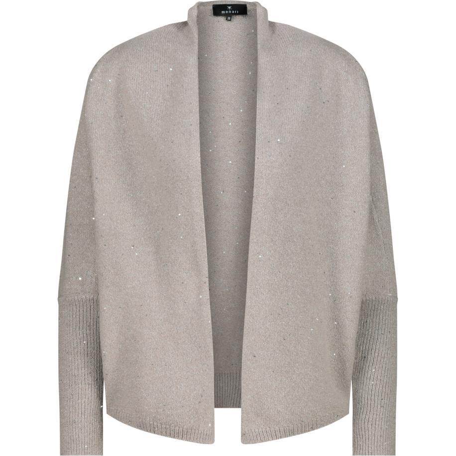 Monari monari Gebreid vest greige -