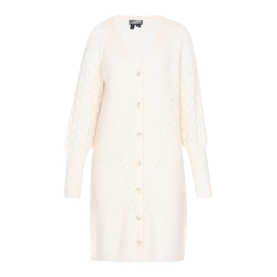 DreiMaster DreiMaster Vintage Gebreid vest wolwit -