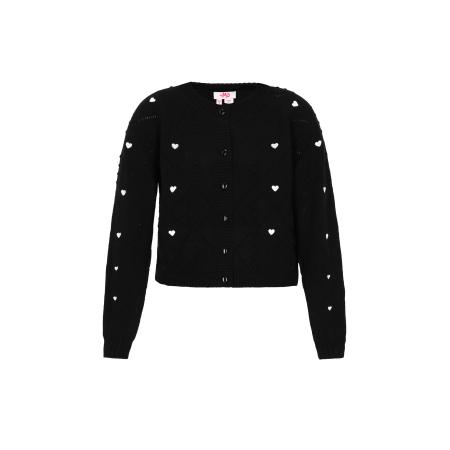 MYMO MYMO Gebreid vest zwart / wit