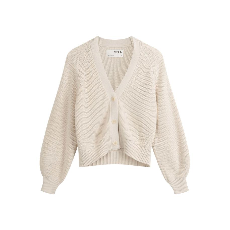 MELA MELA Gebreid vest Bhuma crème -