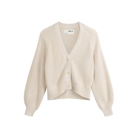 MELA MELA Gebreid vest Bhuma crème