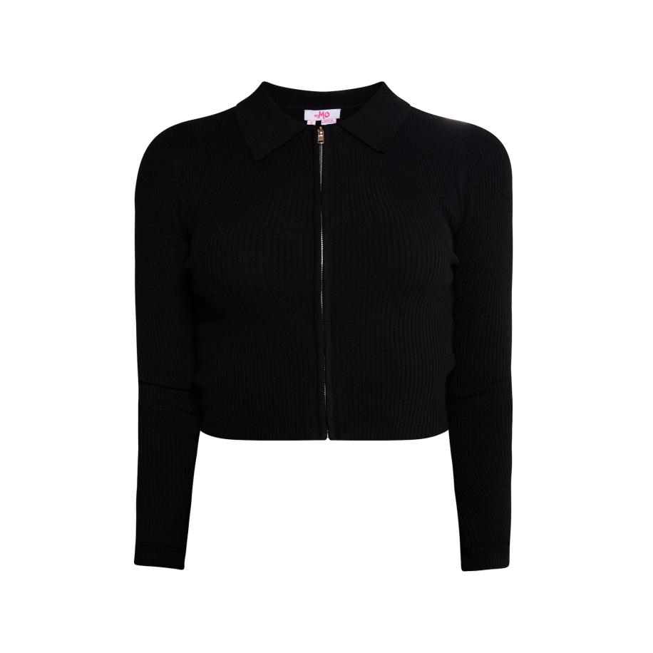 MYMO MYMO Gebreid vest Keepsudry zwart -
