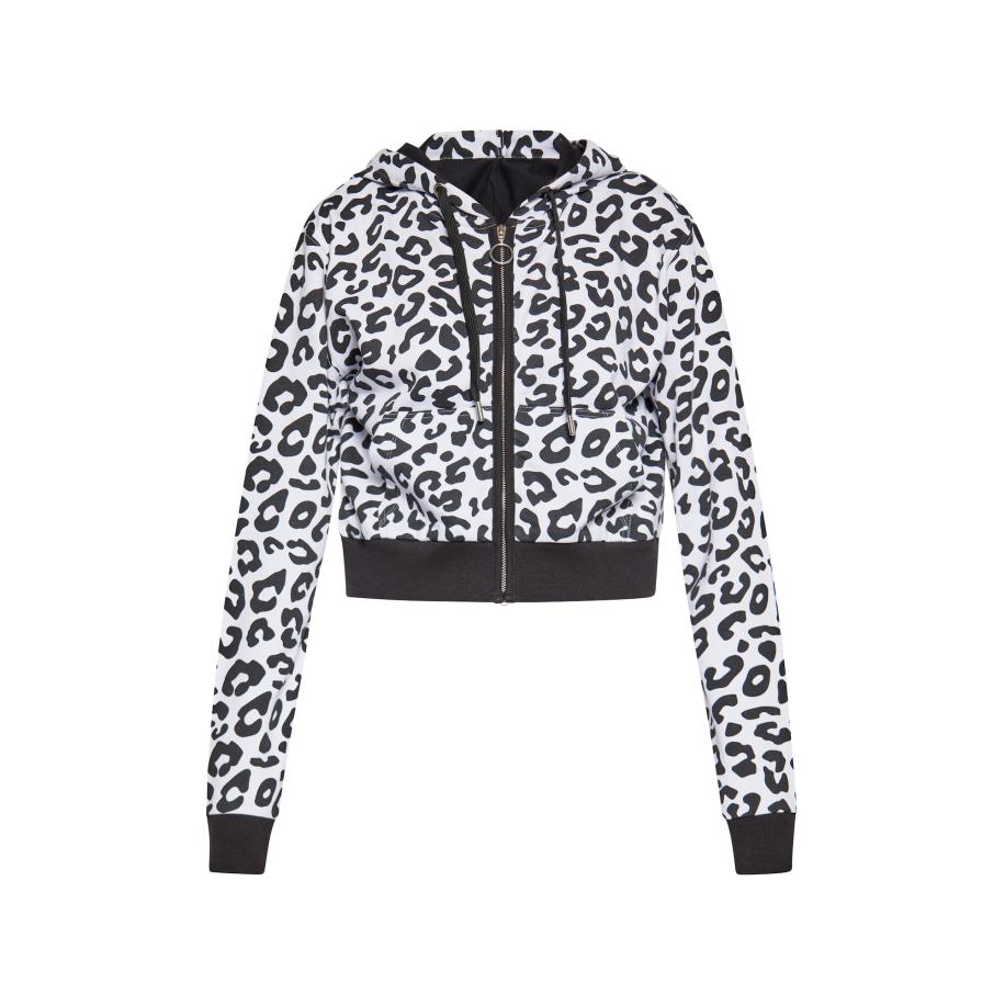 Swirly swirly Sweatvest zwart / wit -