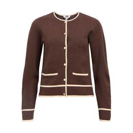 Object OBJECT Gebreid vest OBJThess crème / bruin