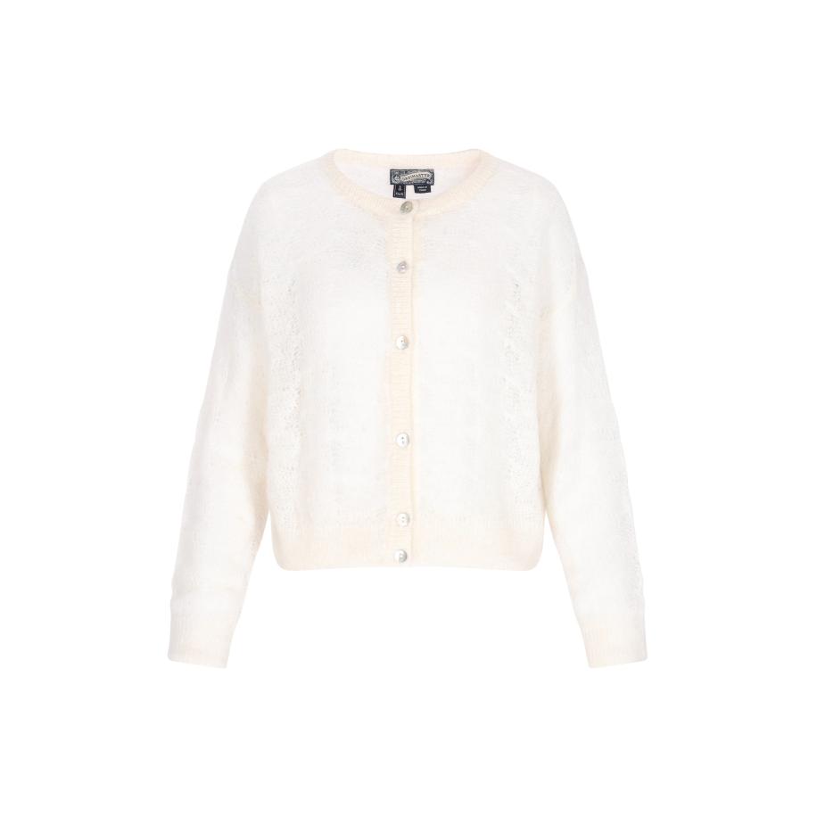 DreiMaster DreiMaster Vintage Gebreid vest Vintage wolwit -