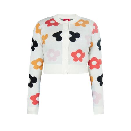 Swirly swirly Gebreid vest wit