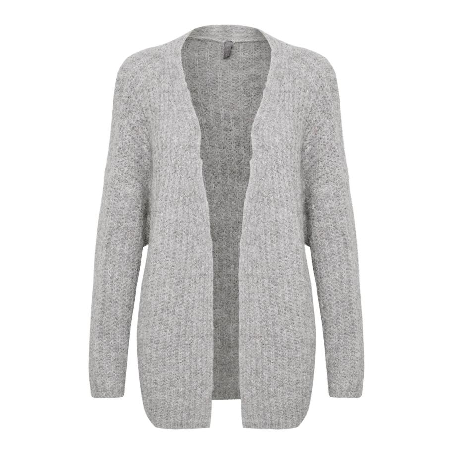 Culture CULTURE Gebreid vest CU Brava grijs gemêleerd -