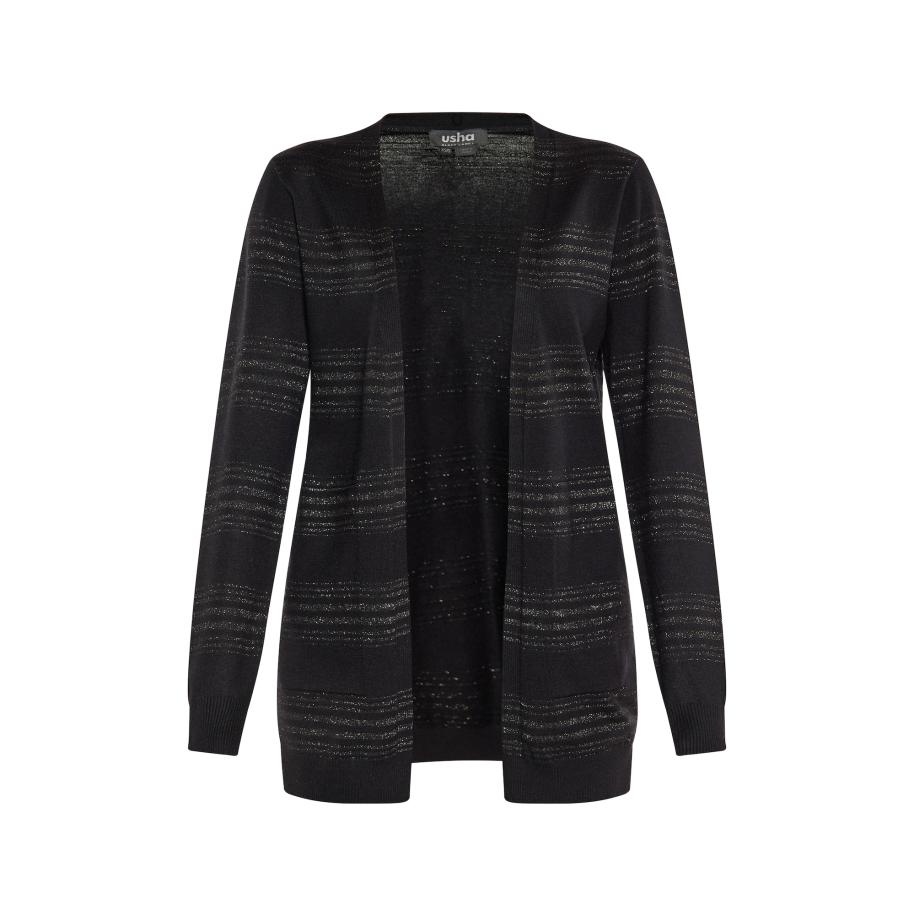 Usha usha BLACK LABEL Gebreid vest lichtbeige / zwart -