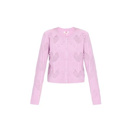 MYMO MYMO Gebreid vest pruim