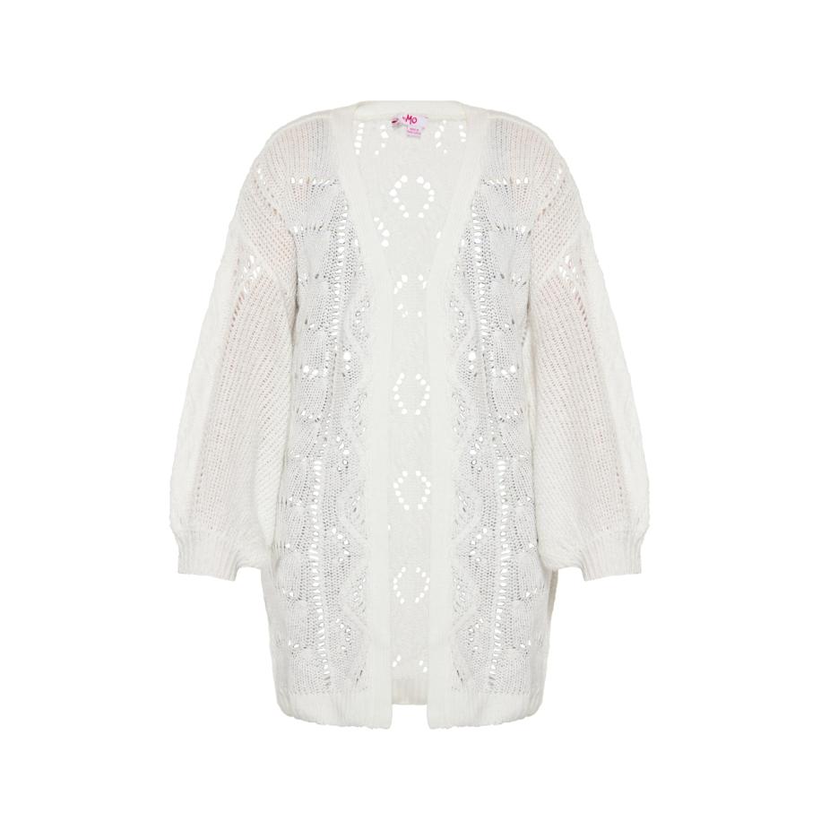 MYMO MYMO Gebreid vest wit -