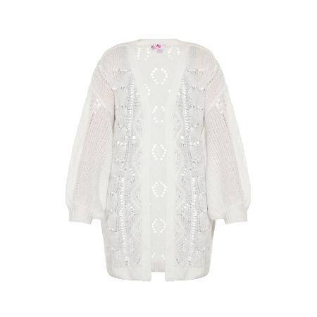 MYMO MYMO Gebreid vest wit