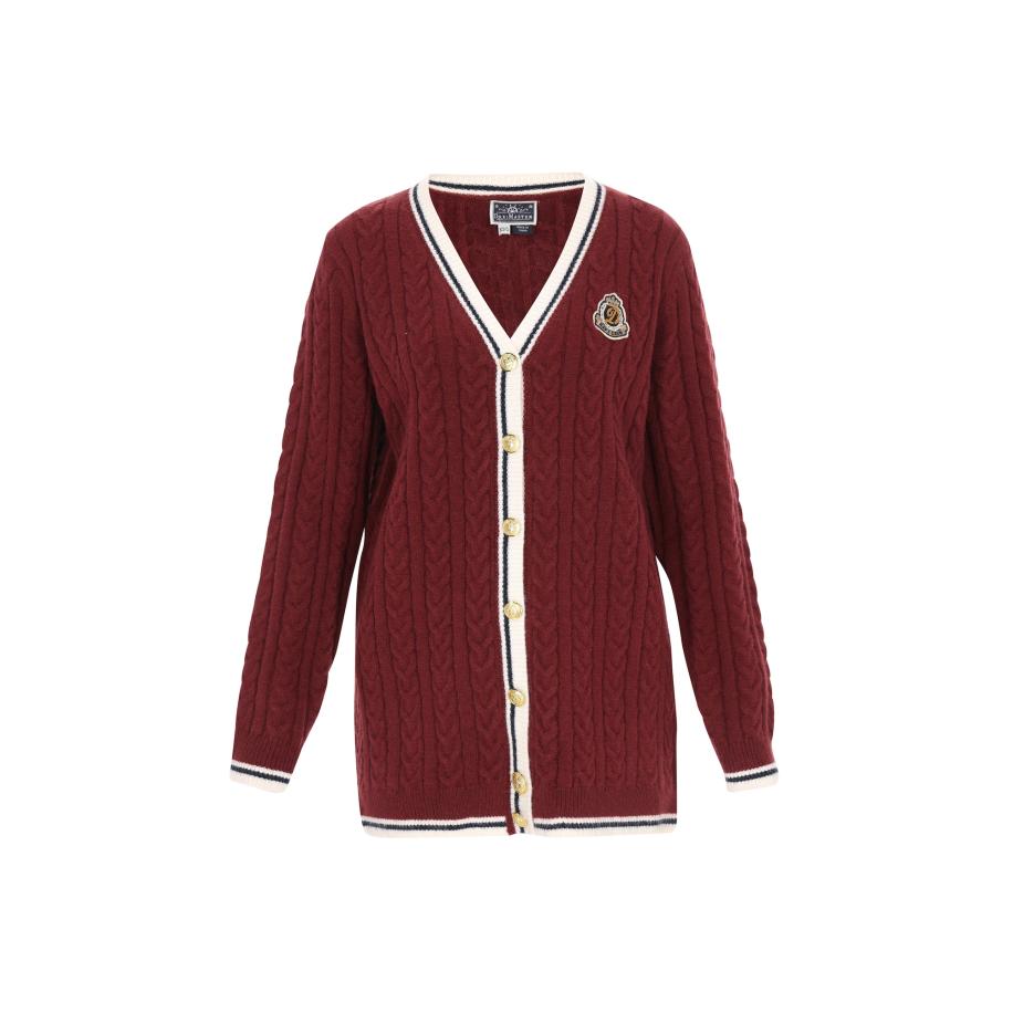 DreiMaster DreiMaster Maritim Gebreid vest beige / donkerrood / zwart -