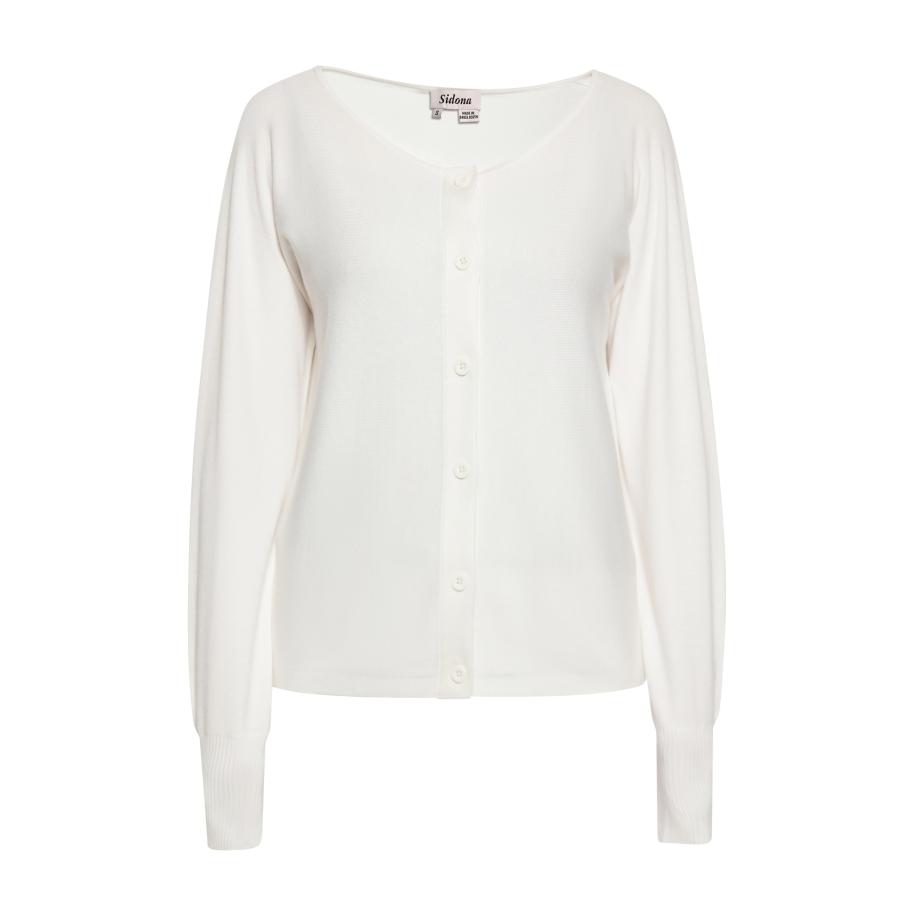 Sidona Sidona Gebreid vest wolwit -