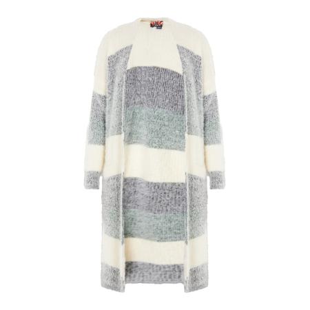 MYMO myMo ROCKS Gebreid vest crème / grijs / groen