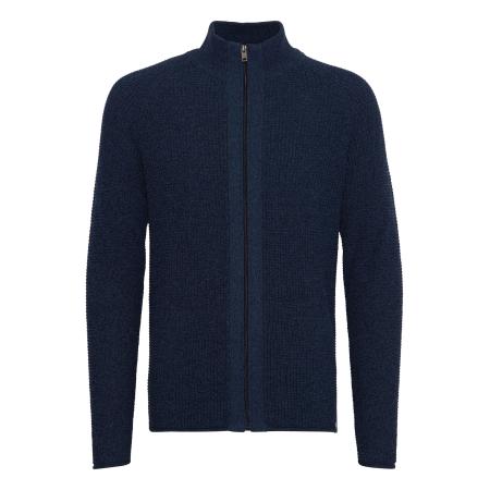 Solid !Solid Gebreid vest Kotcha donkerblauw