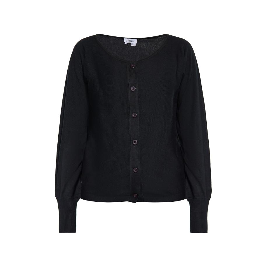 Sidona Sidona Gebreid vest zwart -
