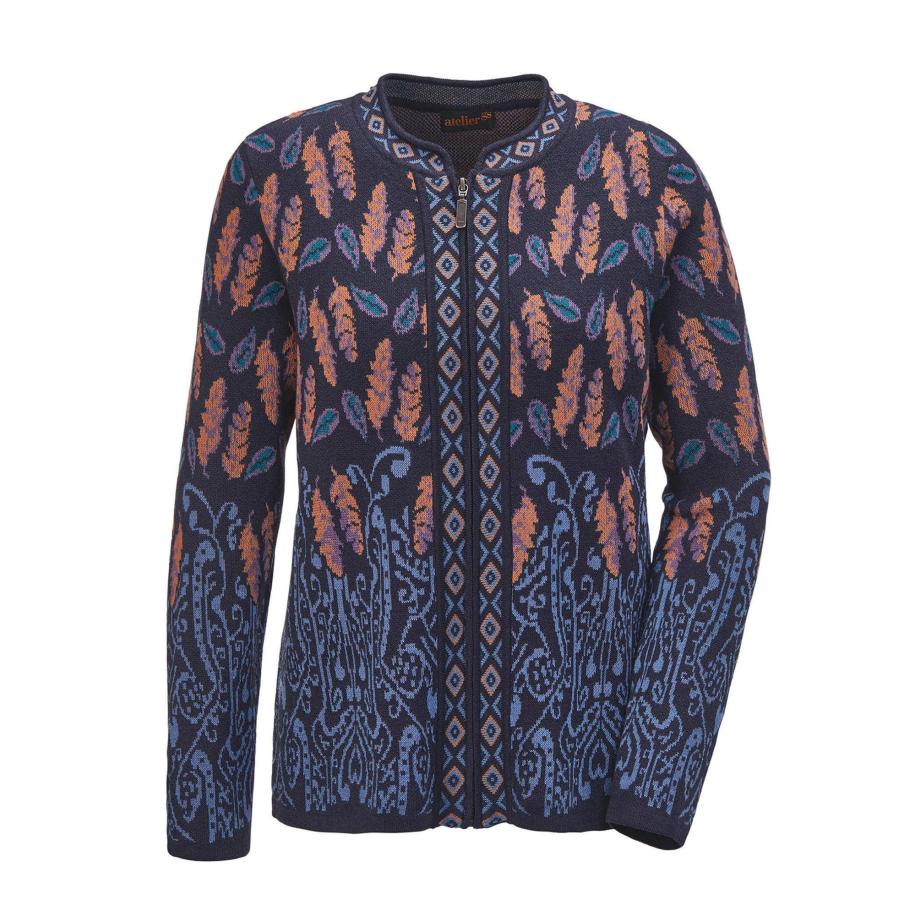 Goldner Goldner Gebreid vest blauw / pink / zwart -