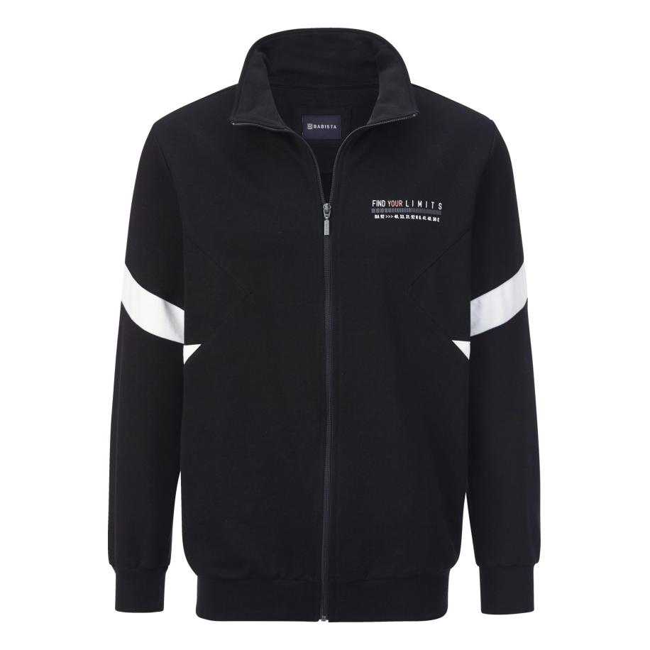 BABISTA Sweatjacket zwart, Bedrukt Zwart
