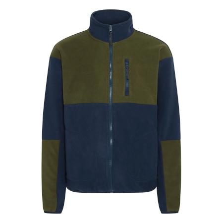 Blend BLEND Fleece jas Brooks marine / olijfgroen