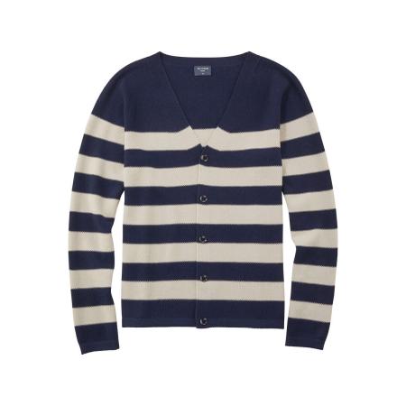 OLYMP Casual Vest marine, Gestreept