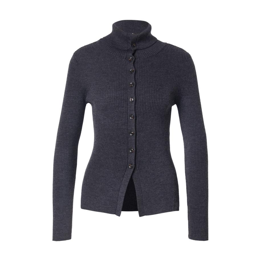 Sessun sessun Gebreid vest SHIMOTEKA grijs gemêleerd -